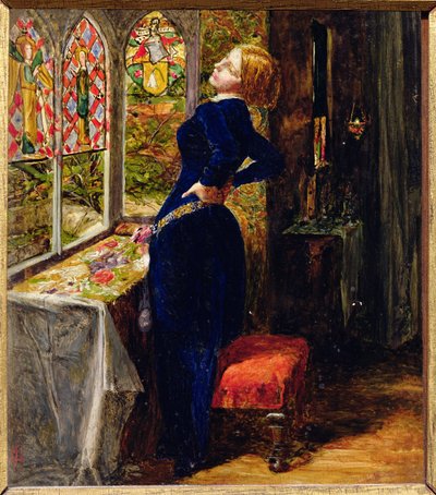 Estudo para Mariana na Granja Moated (veja MAK 618) de John Everett Millais