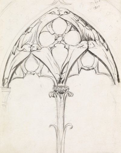 Estudo para um design de janela de John Everett Millais