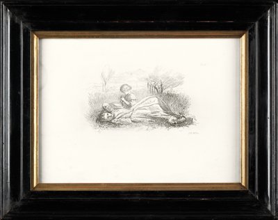 Indolência de verão (gravura) de John Everett Millais