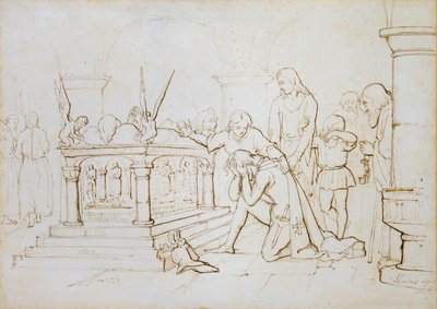 O regresso do Cruzado, 1840 de John Everett Millais