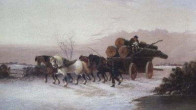 O Vagão da Madeira na Neve de John F. Morris