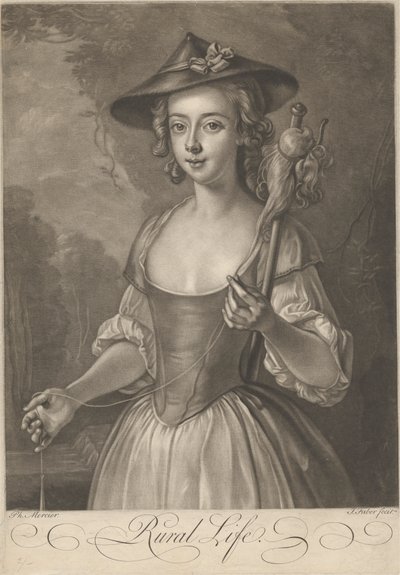 Um fio de fiação para raparigas de John Faber the younger