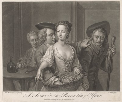 Uma Cena no Oficial de Recrutamento de John Faber the younger