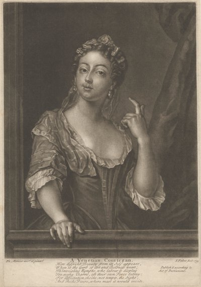 Uma cortesã veneziana de John Faber the younger