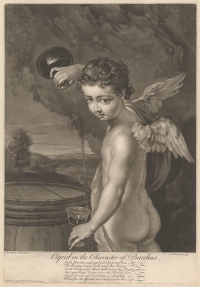 Cupido no carácter de Bacchus de John Faber the younger