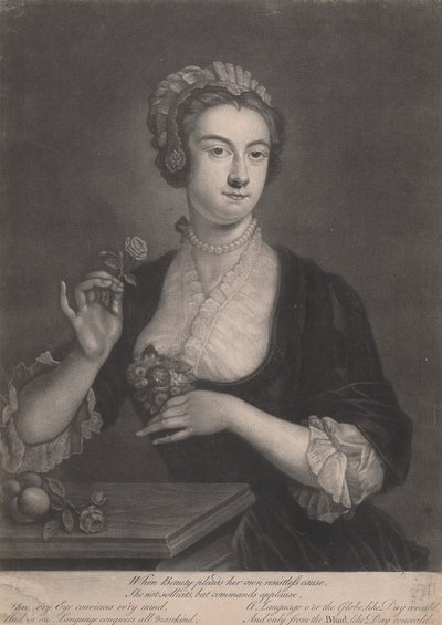 Sra. Clive, quando a beleza invoca a sua própria causa irrequieta,...ela não sollicita, mas ordena aplausos de John Faber the younger