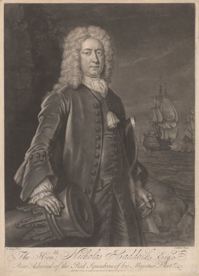 O Honorável Nicholas Haddock, Esq. de John Faber the younger
