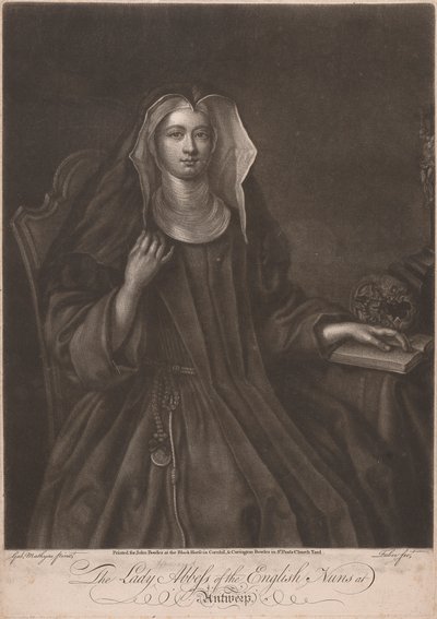 A Abadessa Lady Howard das Freiras Inglesas em Antuérpia de John Faber the younger