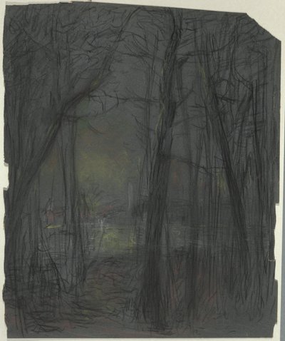 Cena da floresta de John Ferguson Weir