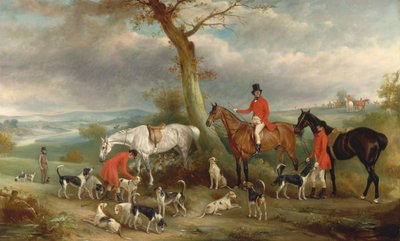 Thomas Wilkinson, M.F.H., com os Hurworth Foxhounds de John Ferneley
