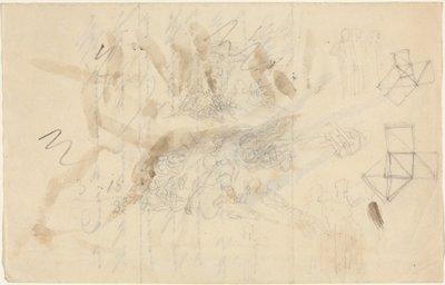 Anjos descendo para as filhas dos homens, provavelmente c.1821 (grafite) de John Flaxman