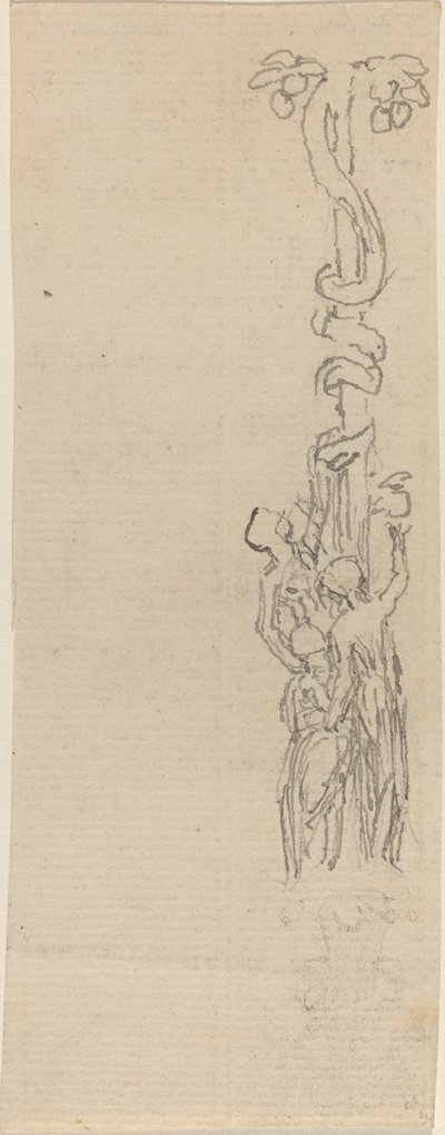 Projeto para um candelabro representando as três graças reunindo as maçãs de Hesper de John Flaxman
