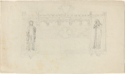 Projeto para o Monumento Simcoe, Catedral de Exeter de John Flaxman