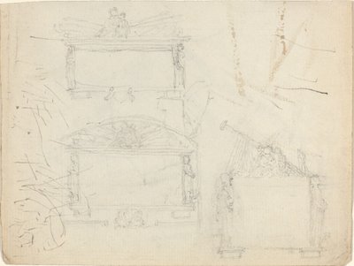 Desenhos para Monumentos [reto e verso] de John Flaxman
