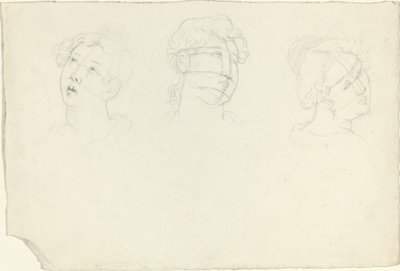 Cabeça de Maria Madalena e Dois Santos (?) de John Flaxman