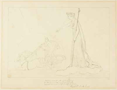 Juno comanda o pôr do sol de John Flaxman