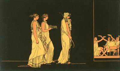 Penelope carregando o arco de Ulisses para os pretendentes de John Flaxman