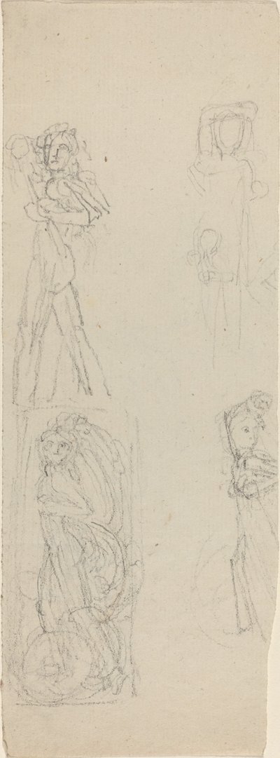 Folha de Estudos [reto e verso] de John Flaxman