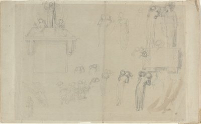Folha de Estudos [reto e verso] de John Flaxman