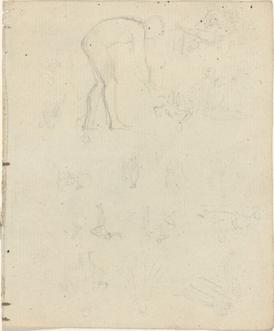Folha de Estudos [reto e verso] de John Flaxman