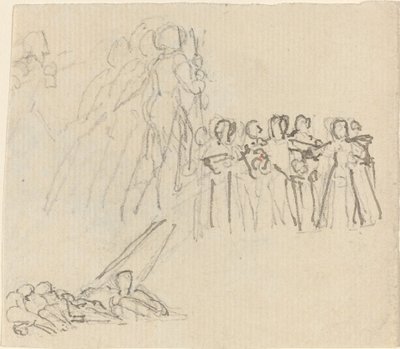 Folha de Estudos [reto e verso] de John Flaxman