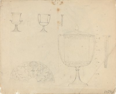 Folha de Estudos [reto e verso] de John Flaxman