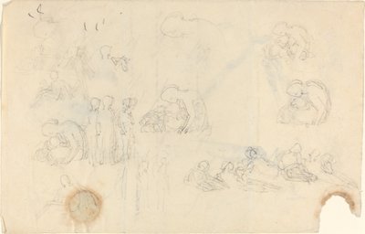 Folha de Estudos [reto e verso] de John Flaxman