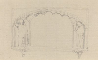 Esboço para um monumento gótico (o Monumento Simcoe?) de John Flaxman