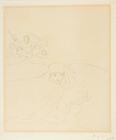 O sono a fugir à ira de Zeus de John Flaxman