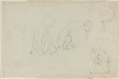 Estudos de um menino ajoelhado de John Flaxman