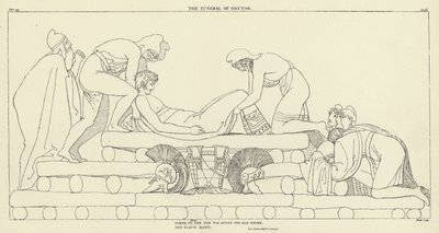 O funeral de Heitor de John Flaxman