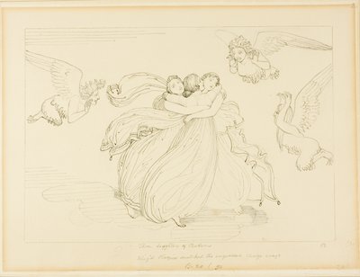 As Harpias e as Filhas de Pandarus de John Flaxman