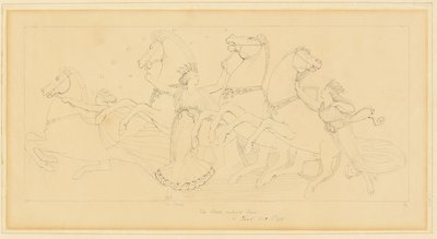 As horas a tirar os cavalos do carro da Juno de John Flaxman