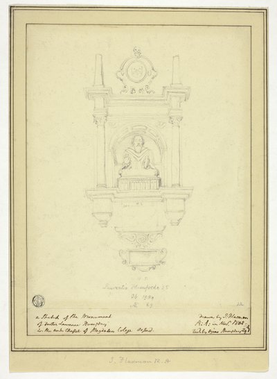 O Monumento do Doutor Lawrence Humphrey de John Flaxman