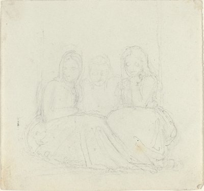 Três figuras femininas sentadas de John Flaxman