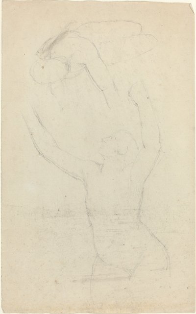 Dois no ar? Figuras que se estendem umas para as outras de John Flaxman
