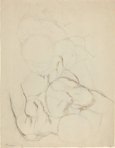 Dois nus masculinos vistos de cima de John Flaxman