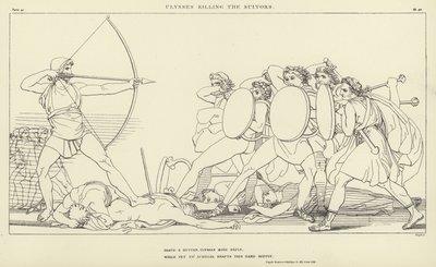 Ulisses matando os pretendentes de John Flaxman