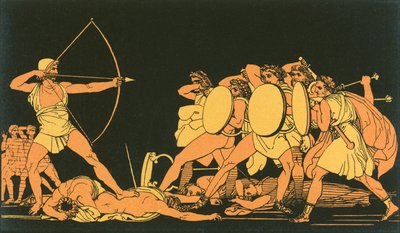 Ulisses matando os pretendentes de John Flaxman