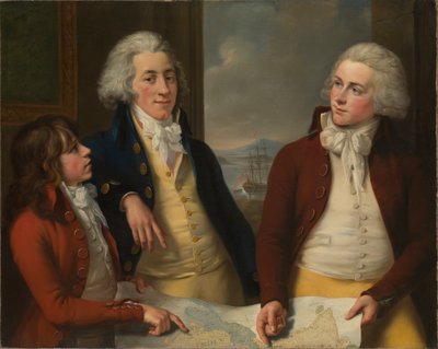 Os irmãos Money: William (1769-1834), James (1772-1833) e Robert Taylor (1775-1803) de John Francis Rigaud