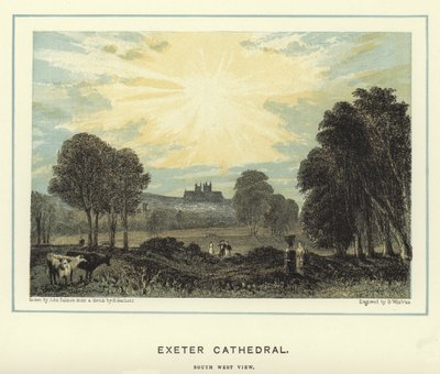 Catedral de Exeter, vista a sudoeste de John Francis Salmon