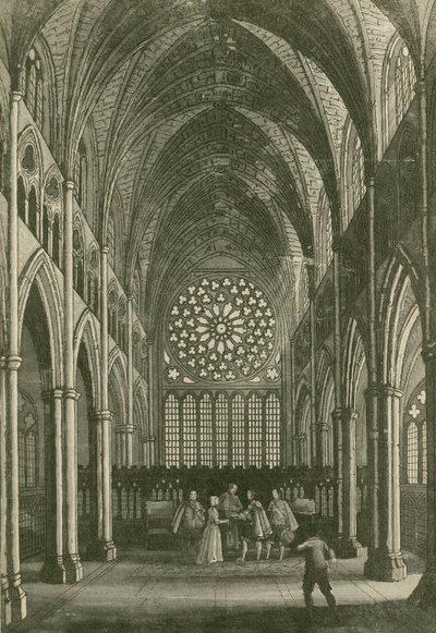 Leonard impedindo o casamento do Conde de Rochester com Amabel no Coro de São Paulo de John Franklin