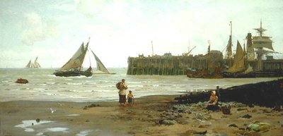 Maré Baixa, Whitstable Harbour de John Fraser