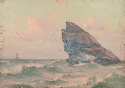 Paisagem marítima, c.1900 (óleo sobre tela) de John Fraser
