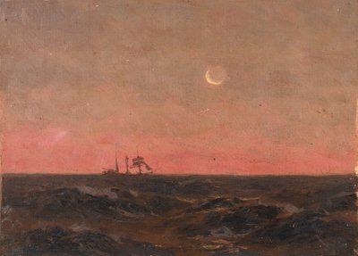 Paisagem marítima, c.1900 (óleo sobre tela) de John Fraser