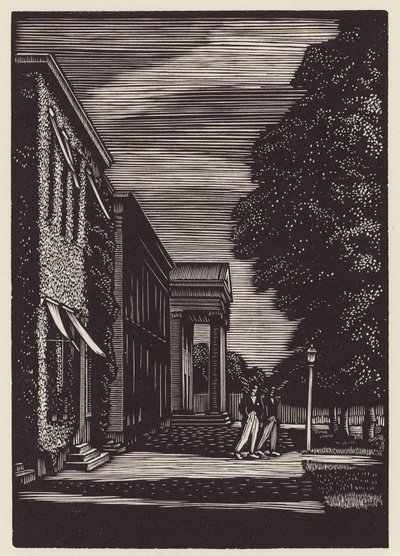 Cambridge: Downing (xilogravura) de John Frederick Greenwood