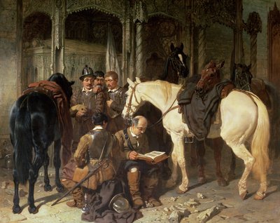 Roundheads em uma igreja de Arundel, 1847-51 de John Frederick Herring Senior