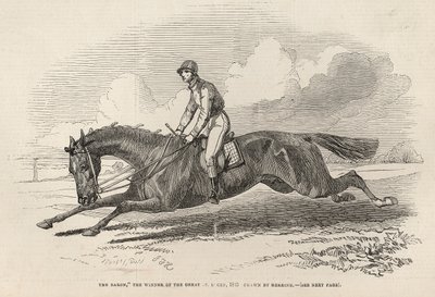 &39;The Baron&39;, o vencedor do Great St. Leger, de &39;The Illustrated London News&39;, 27 de setembro de 1845 de John Frederick Herring Senior