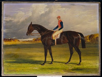 O conde de Chesterfield "s Filly" Industry ", com W. Scott Up, em uma paisagem, 1838 de John Frederick Herring Senior