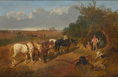Descansar a equipe (óleo sobre tela) de John Frederick Jr. Herring